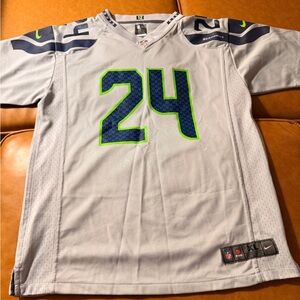 Nike Seattle Seahawks #24 Gray Football Jersey